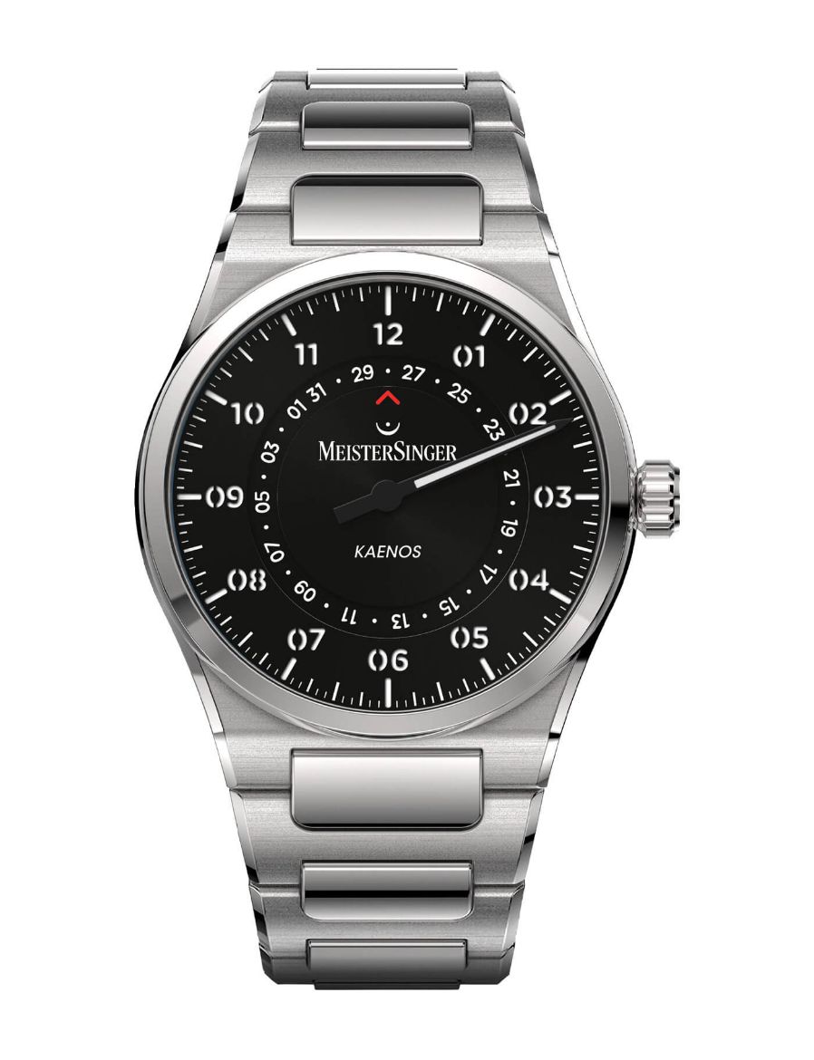 Meistersinger Kaenos Open Date Black 40 mm Otomatik Saat KSOD902