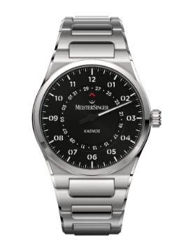 Meistersinger Kaenos Open Date Black 40 mm Otomatik Saat KSOD902