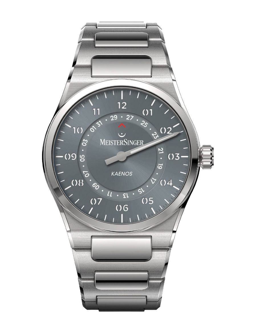 Meistersinger Kaenos Open Date Sunburst Grey 40 mm Otomatik Saat KSOD927