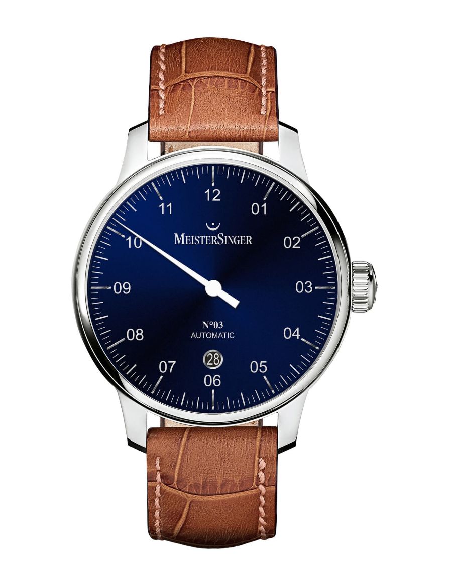 Meistersinger No 03 Sunburst Blue 40 mm Otomatik Saat DM908N