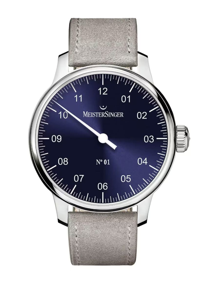 Meistersinger No 1 Sunburst Blue 43 mm Otomatik Saat AM3308