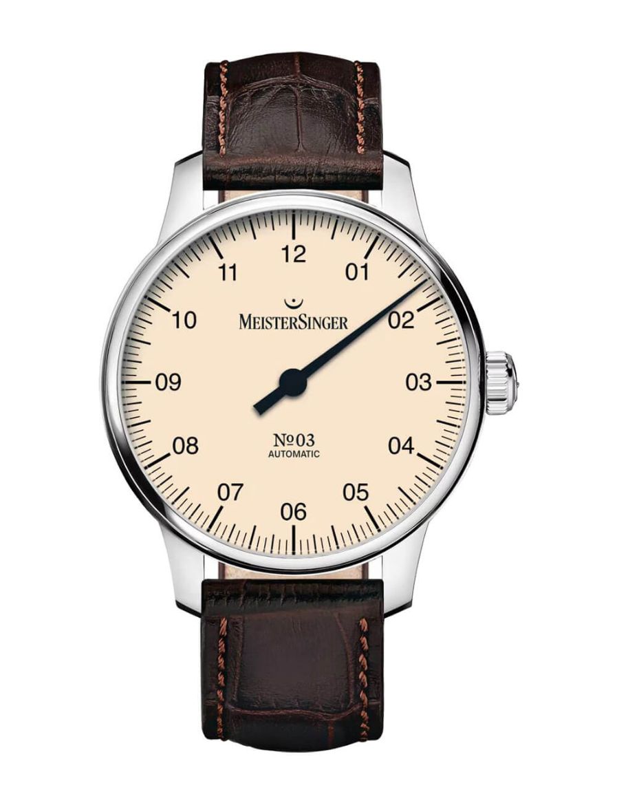 Meistersinger No 3 Ivory 38 mm Otomatik Saat BM9903