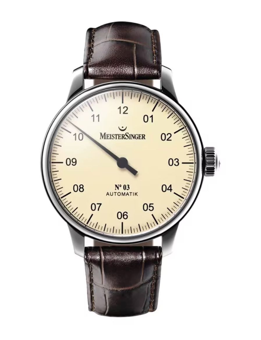 Meistersinger No 3 Ivory 43 mm Otomatik Saat AM903