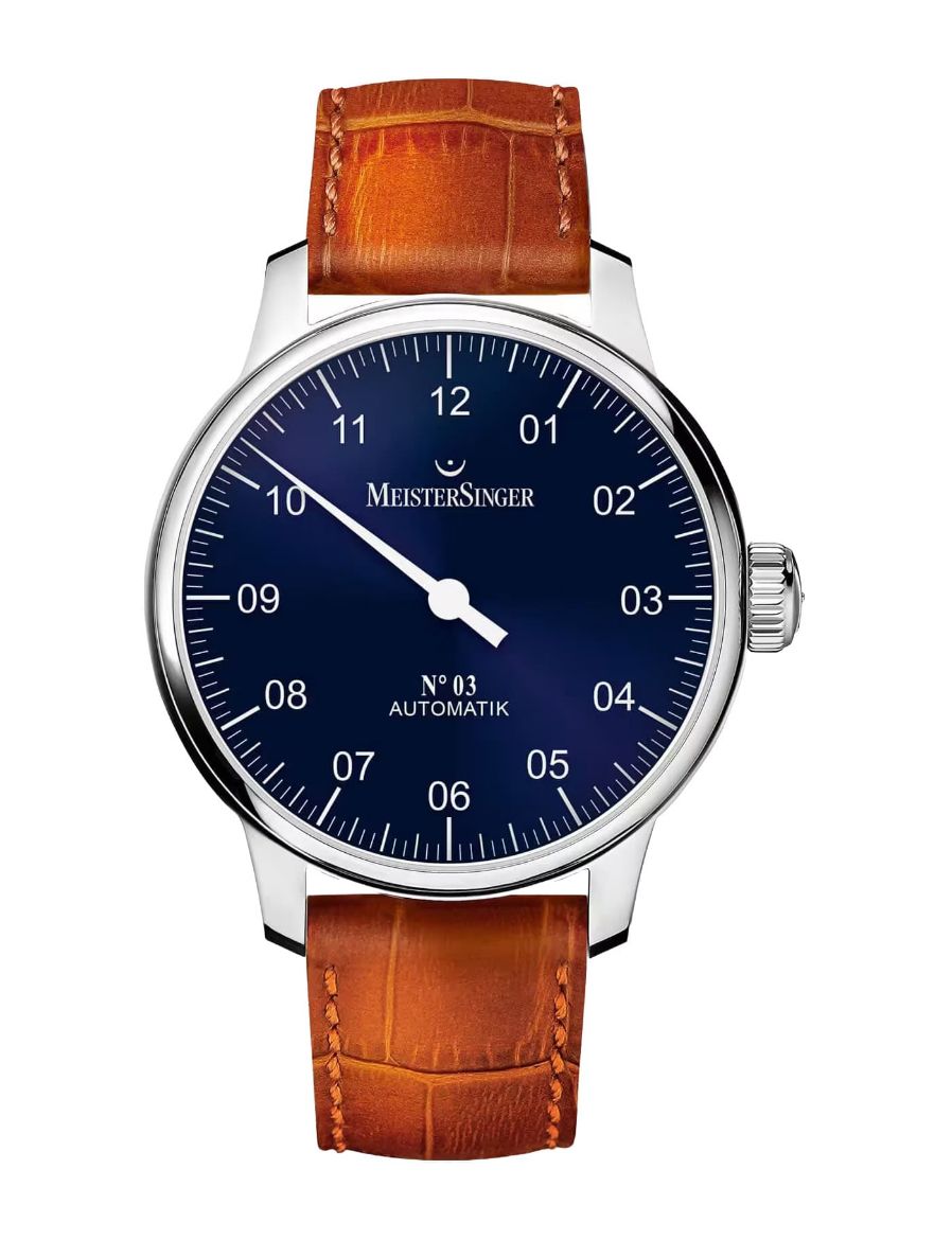 Meistersinger No 3 Sunburst Blue 43 mm Otomatik Saat AM908