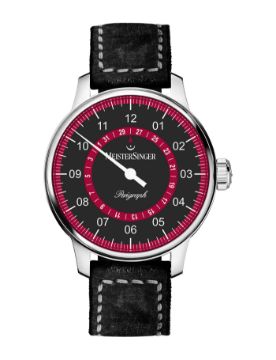 Meistersinger Perigraph Black Bordeaux 43 mm Otomatik Saat AM1002R