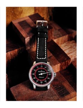 Meistersinger Perigraph Black Bordeaux 43 mm Otomatik Saat AM1002R