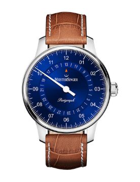 Meistersinger Perigraph Sunburst Blue 38 mm Otomatik Saat BM1108