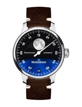 Meistersinger Stratoscope Black Sunburst Blue 43 mm Otomatik Saat ST982