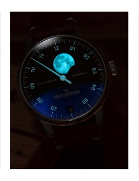 Meistersinger Stratoscope Black Sunburst Blue 43 mm Otomatik Saat ST982