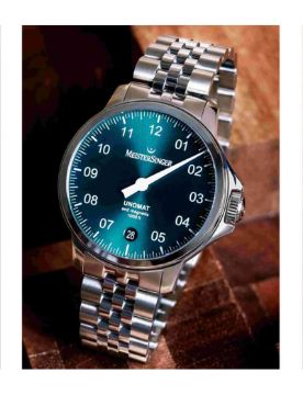 Meistersinger Unomat Sunburst Medium Green 43 mm Otomatik Saat UN919