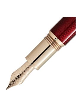 Montblanc Meisterstück Solitaire Altın Saat Dolma Kalem - F Uç 133023