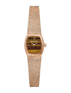 Bulova Goddess of Time Tiger's Eye 17 mm Quartz Saat 97L185