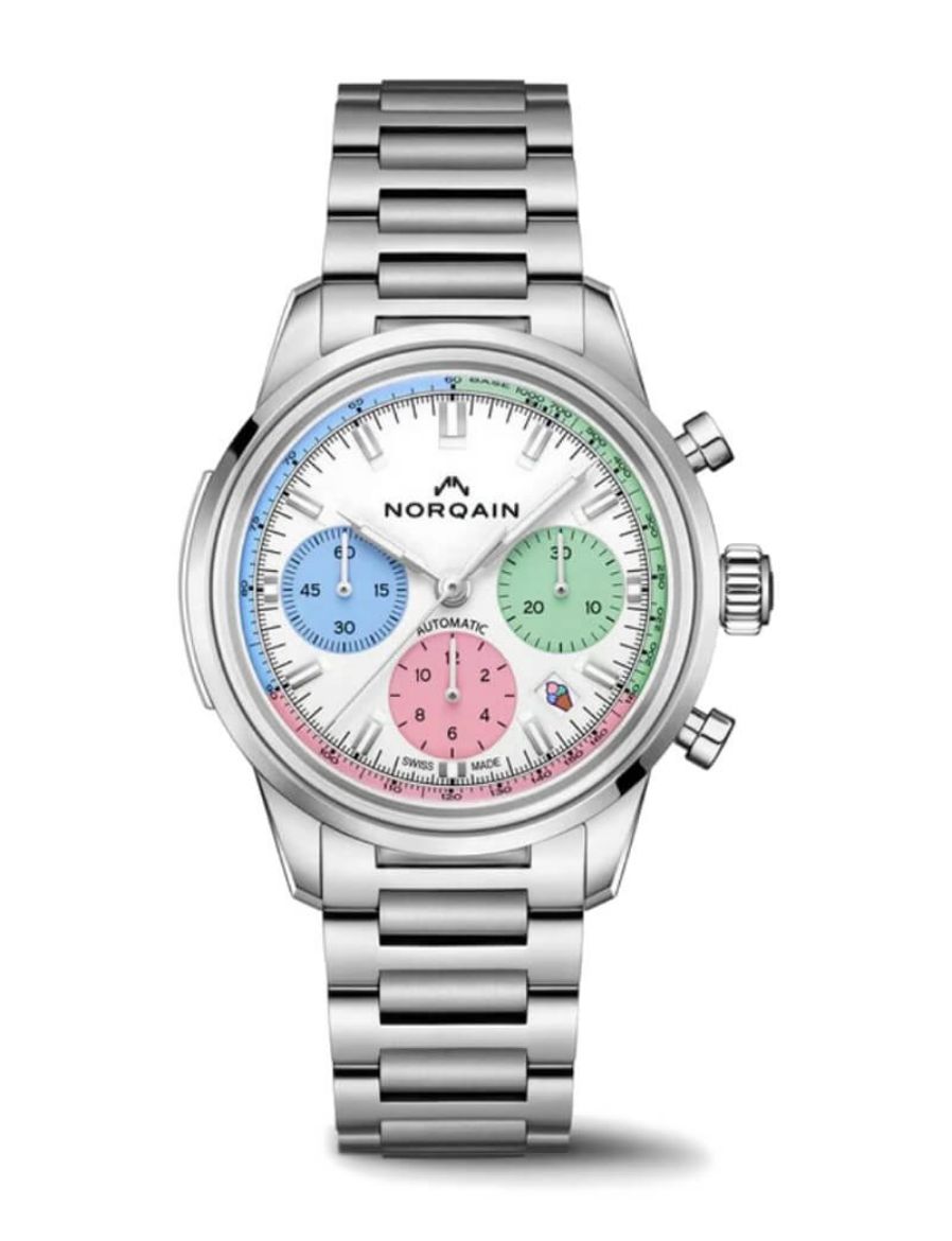 Norqain Freedom Chrono 60 Enjoy Life "Ice Cream" Special Edition 40 mm Otomatik Saat N2201.19S01.C01.S01