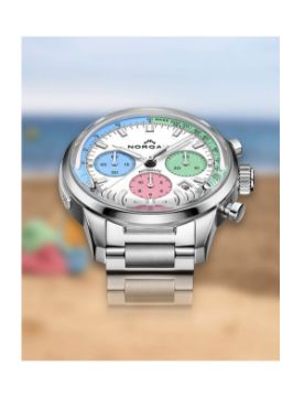 Norqain Freedom Chrono 60 Enjoy Life "Ice Cream" Special Edition 40 mm Otomatik Saat N2201.19S01.C01.S01