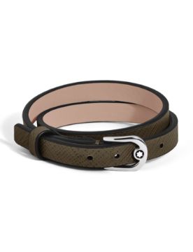 Montblanc Sartorial Deri At Nalı Tokalı Ayarlanabilir Bileklik 136930