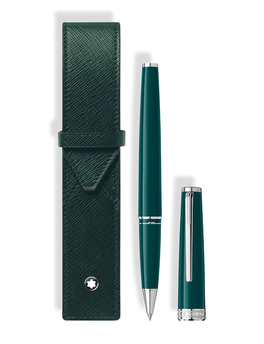 Montblanc PIX Koyu Yeşil Rollerball Kalem ve Montblanc Envelope 1'li Kalemlik Seti 135693